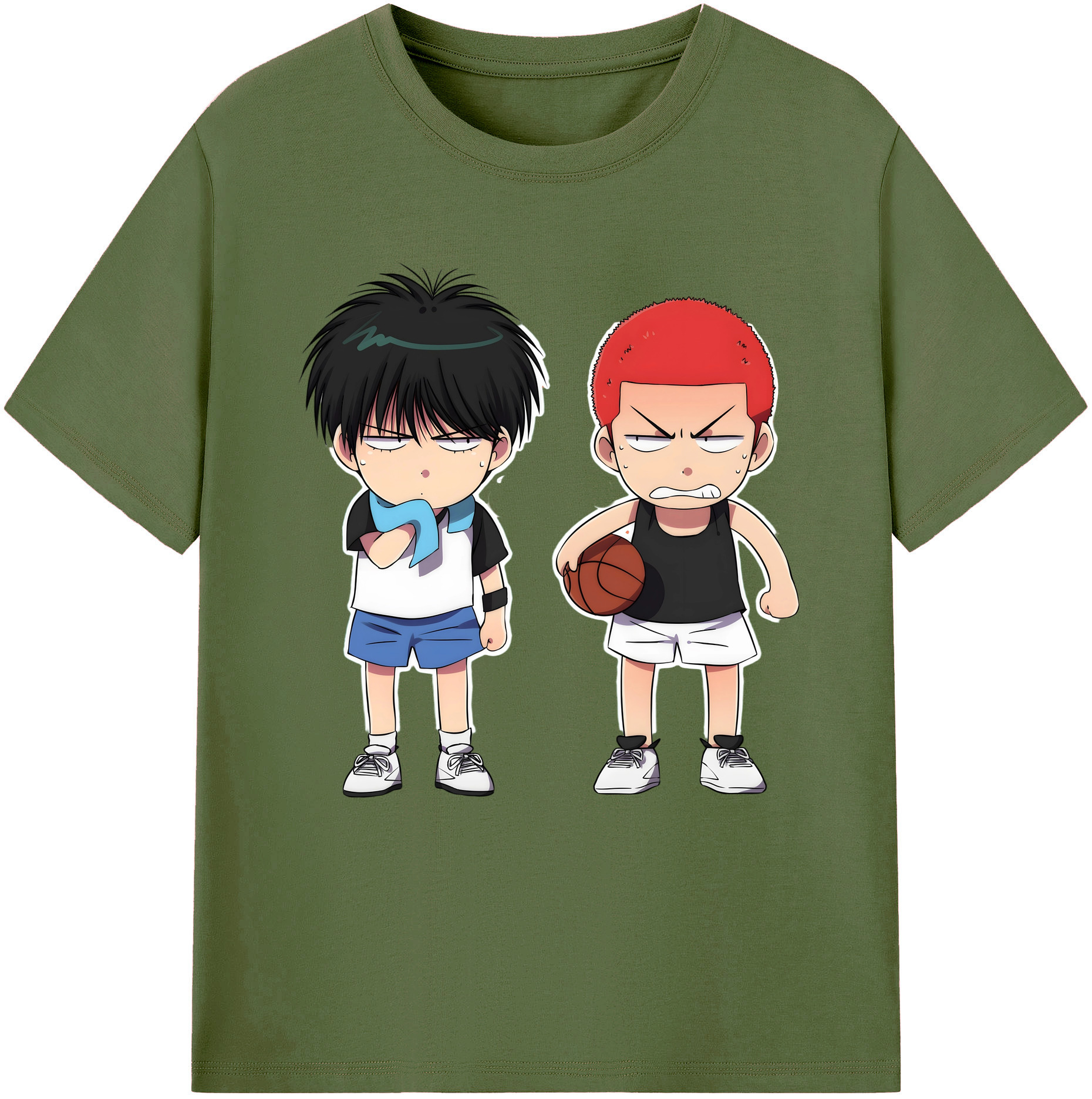 SLAM DUNK／スラムダンク 綿100％半袖Tシャツ（フロントプリント）